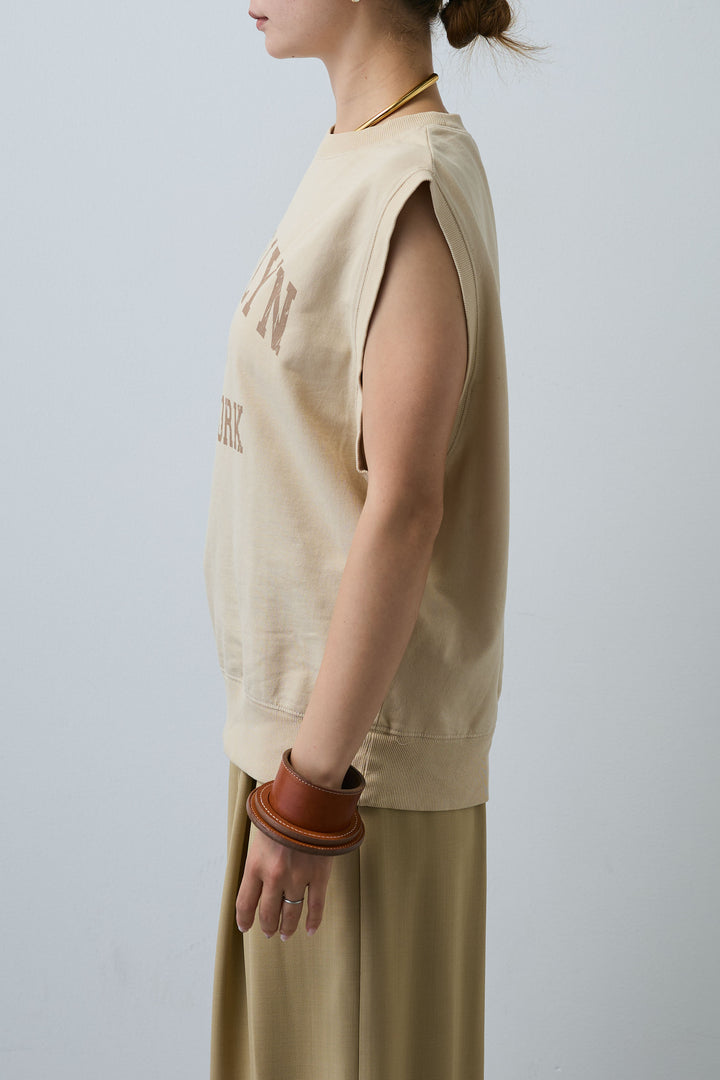 [予約/SET]ピグメントロゴノースリーブスウェット+太ベルト付きワイドパンツ(2set)