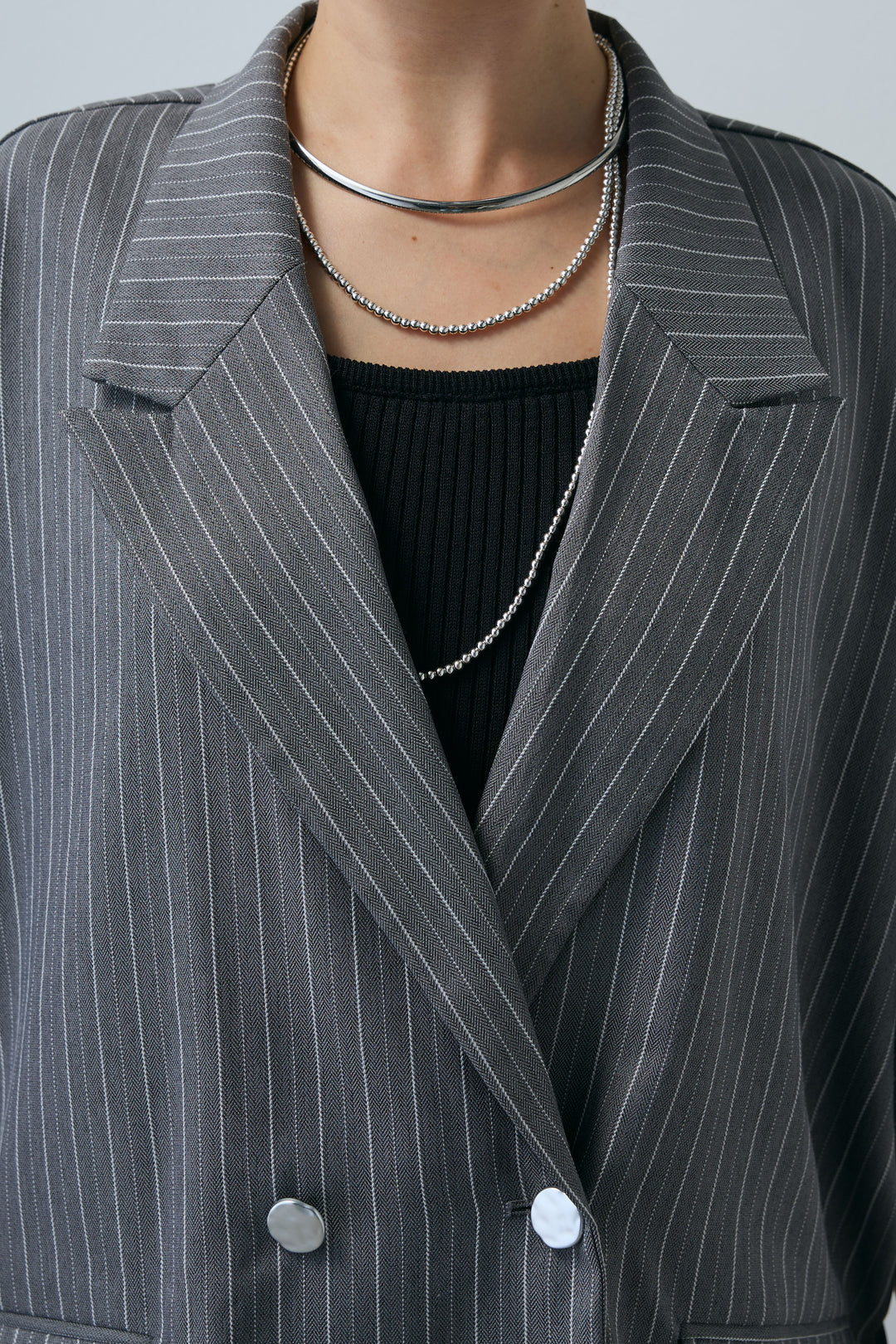 [予約]半袖ダブルボタンピンストライプジャケット