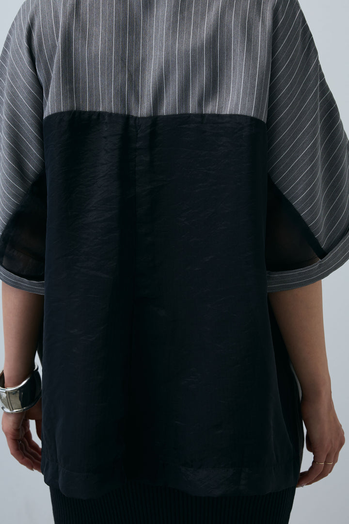 [予約]半袖ダブルボタンピンストライプジャケット