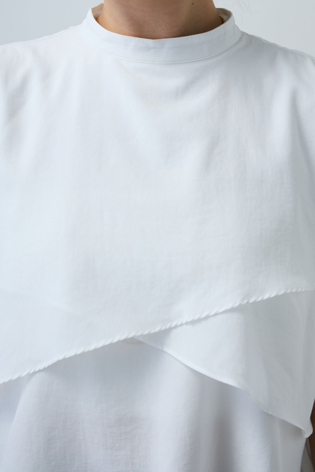 [予約/SET]アシンメトリーフレアーノースリーブブラウス+デザインタックパンツ(2set)