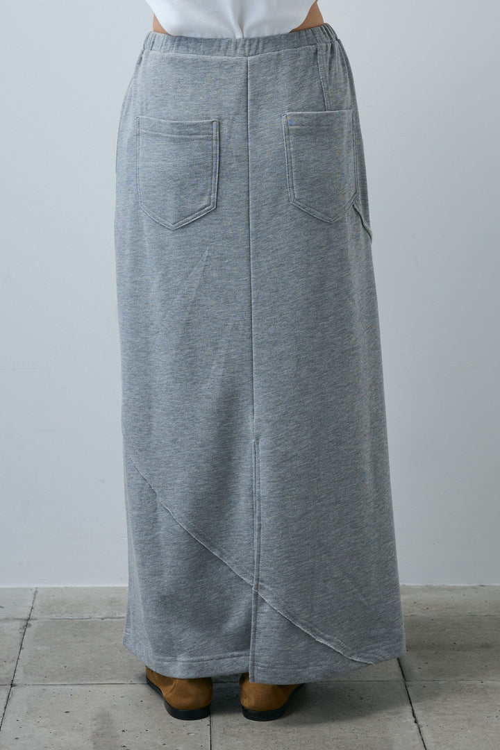 [予約]切り替えライン裏毛スカート