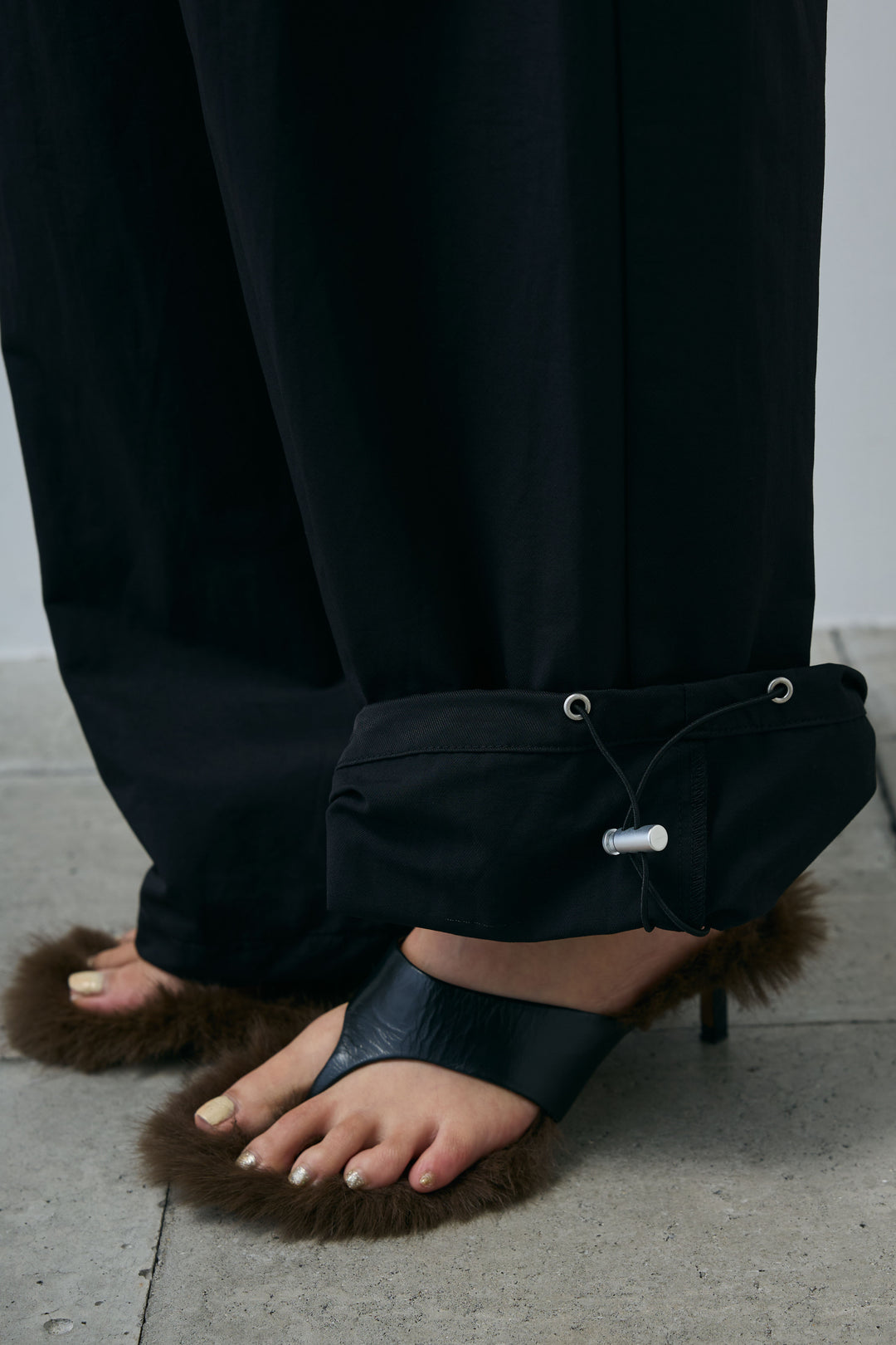 [予約/SET]アシメブラウス+裾ドロストナイロンパンツ(2set)