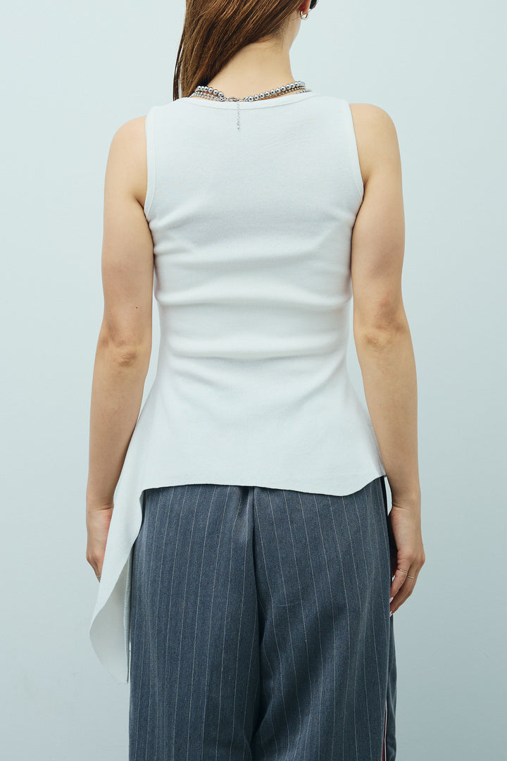 [予約]サイドリボンニットタンク