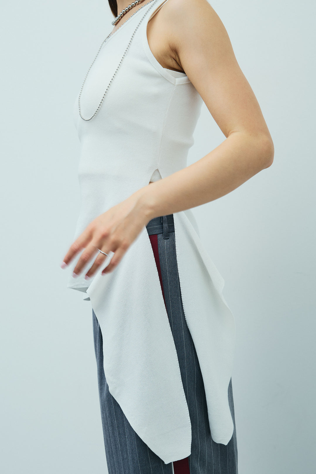 [予約]サイドリボンニットタンク