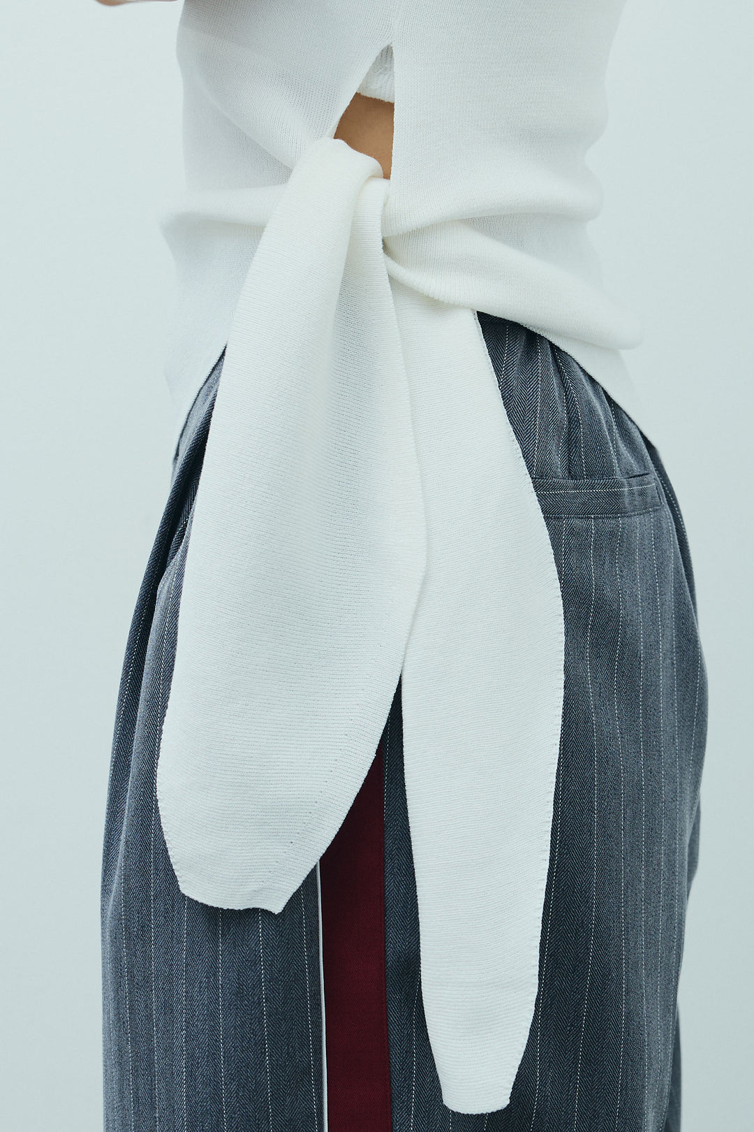 [予約]サイドリボンニットタンク