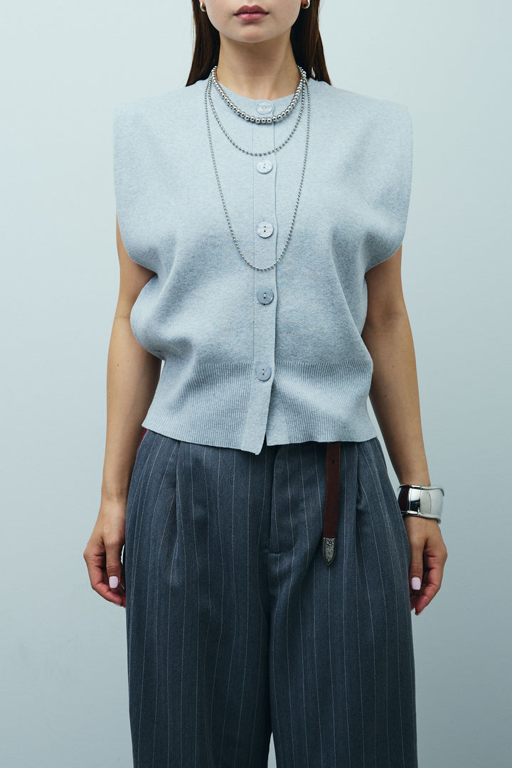 [予約]ボクシーニットベスト