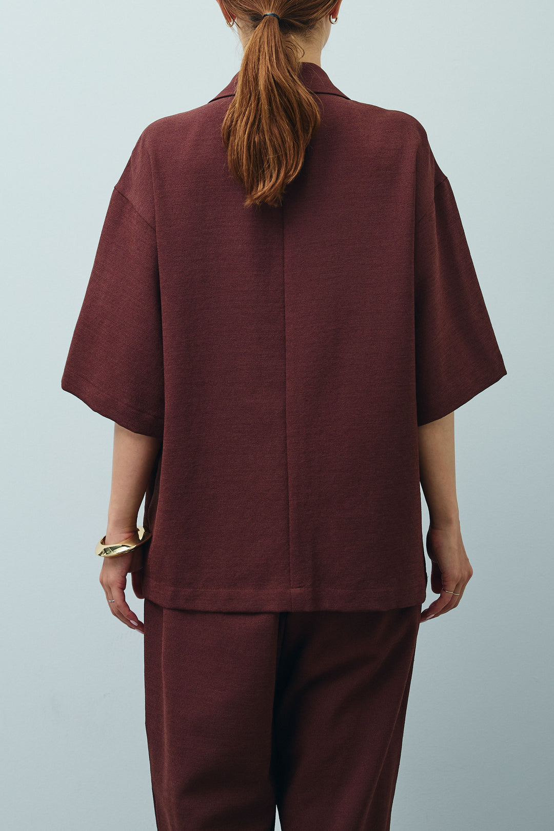 [予約/SET]リネンタッチハーフスリーブJK+リネンタッチリラックスPT(2set)