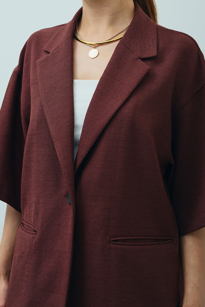 [予約/SET]リネンタッチハーフスリーブJK+リネンタッチリラックスPT(2set)