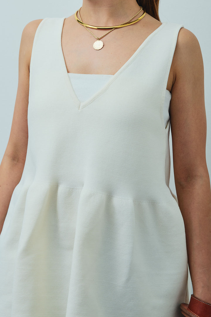 [予約/SET]2wayぺプラムニットトップス+サマーツイードリラックスパンツ(2set)