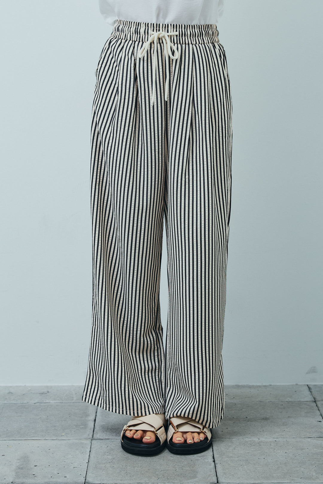 [予約]ストライプ柄イージーパンツ
