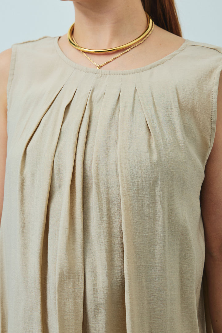 [予約/SET]シアーバックツイストノースリトップス+コード刺繍ベロアキャミ(2set)