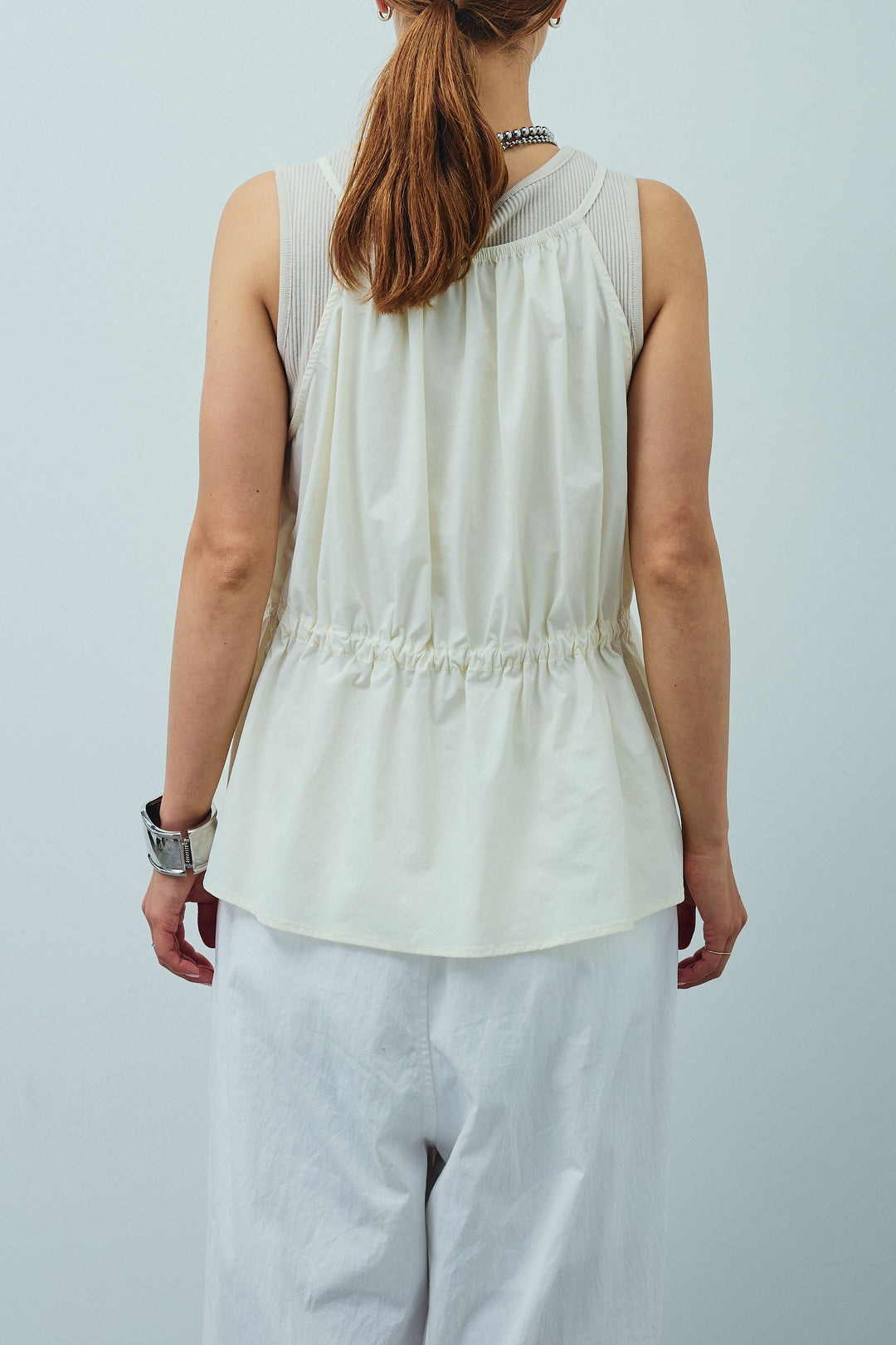 [予約]ドロストギャザーキャミ