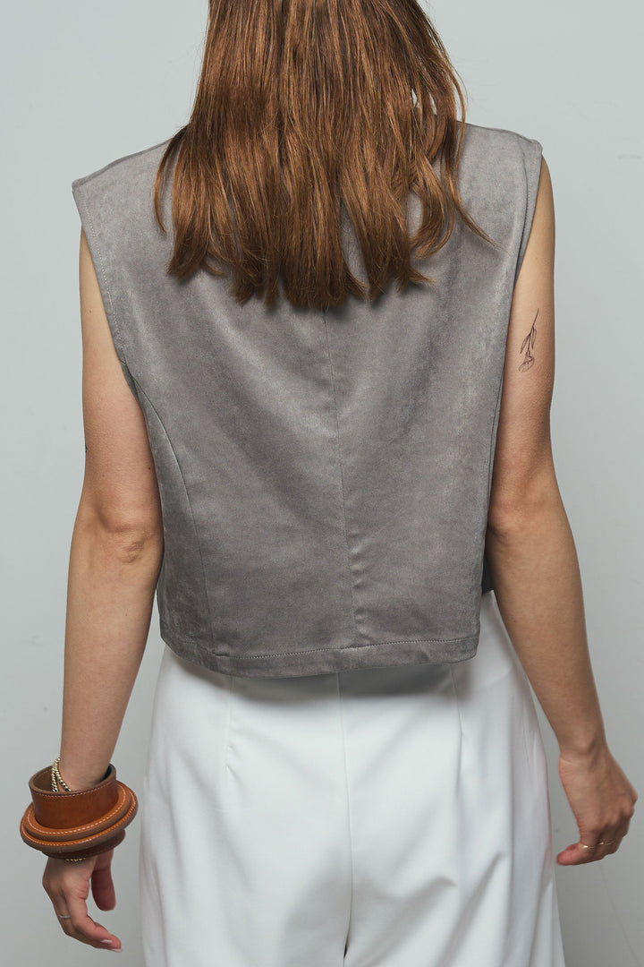 [予約]フェイクスエードベスト