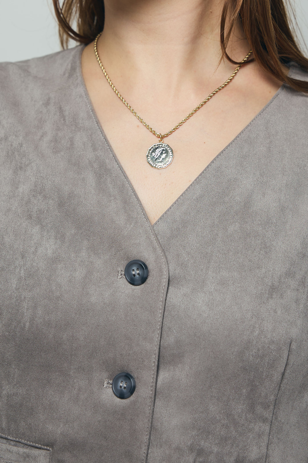 [予約]フェイクスエードベスト