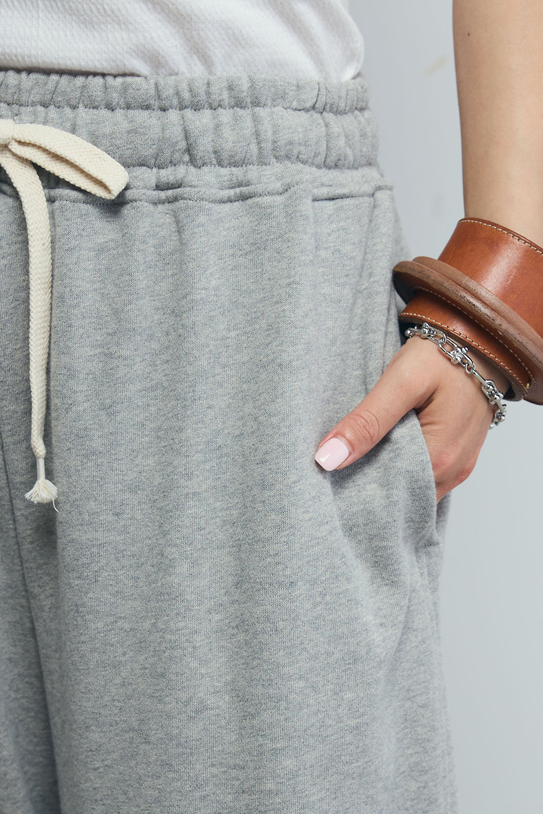 [予約/SET]フェイクスエードベスト+ルーズワイドスウェットパンツ(2set)