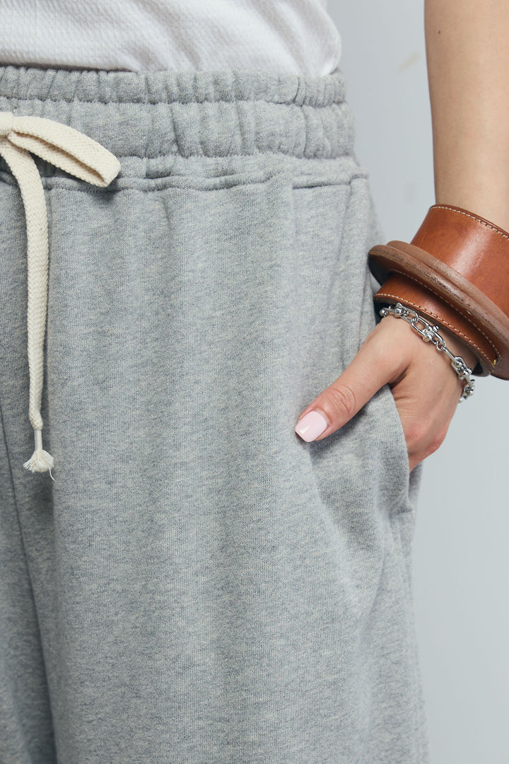 [予約/SET]フェイクスエードベスト+ルーズワイドスウェットパンツ(2set)