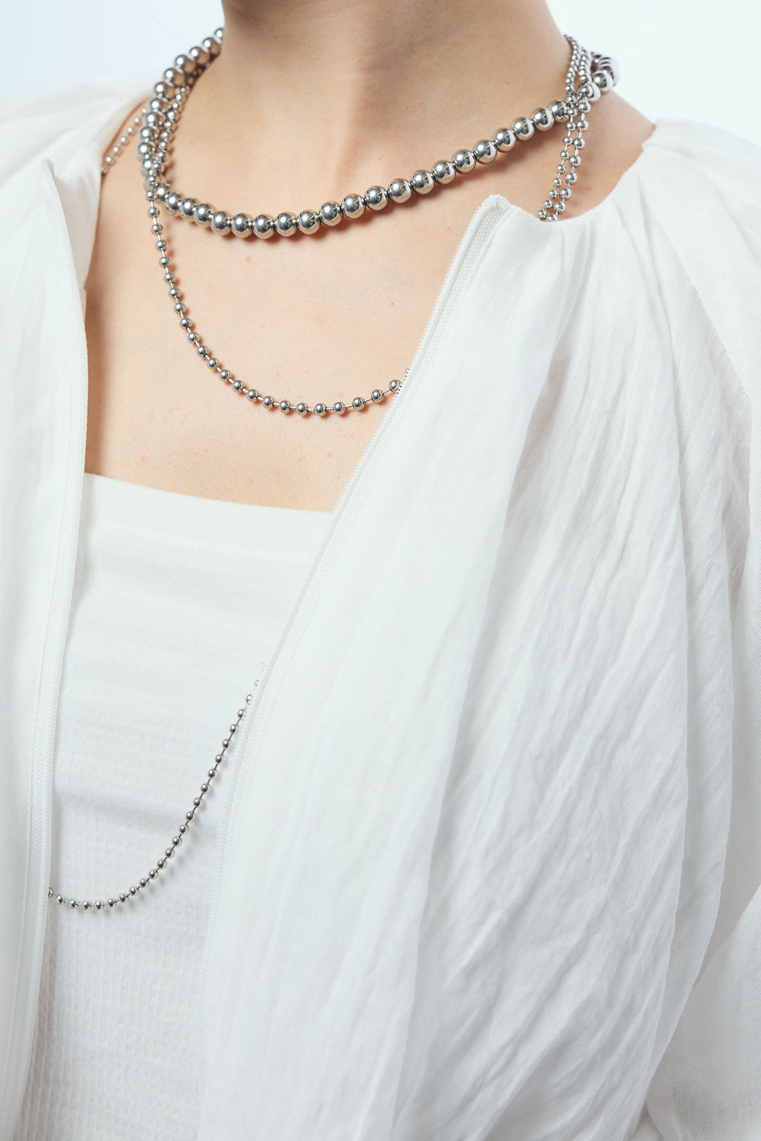 [予約/SET]ガーゼバルーンショートブルゾン+太ベルト付きワイドパンツ(2set)