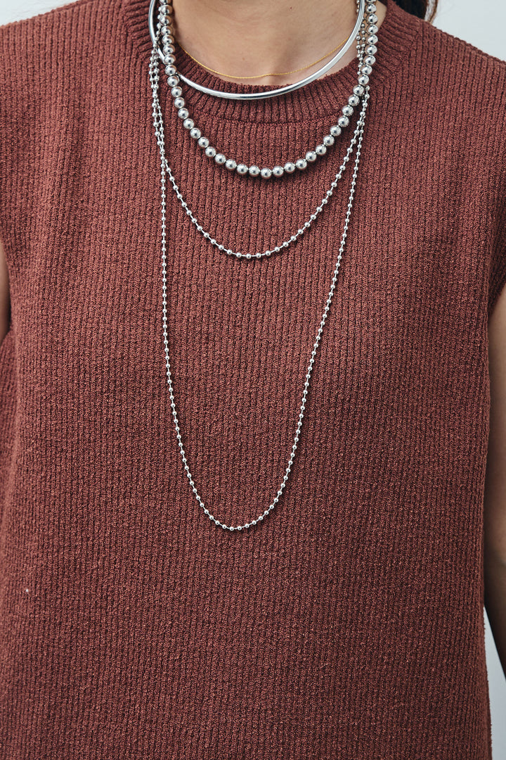 [予約]ミニループバックスリットニット