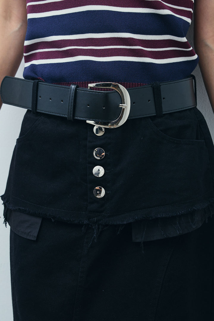 [予約]レイヤードデザインワイドスカート