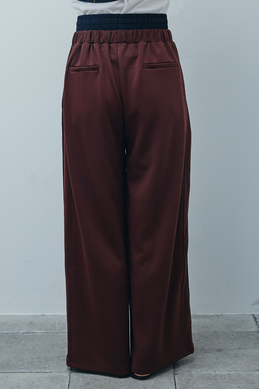 [予約/SET]シャーリングブラウス+ダブルウエストサイドラインスウェット(2set)