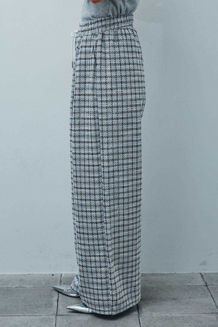 [予約/SET]アシンメトリーキャミソール+サマーツイードリラックスパンツ(2set)