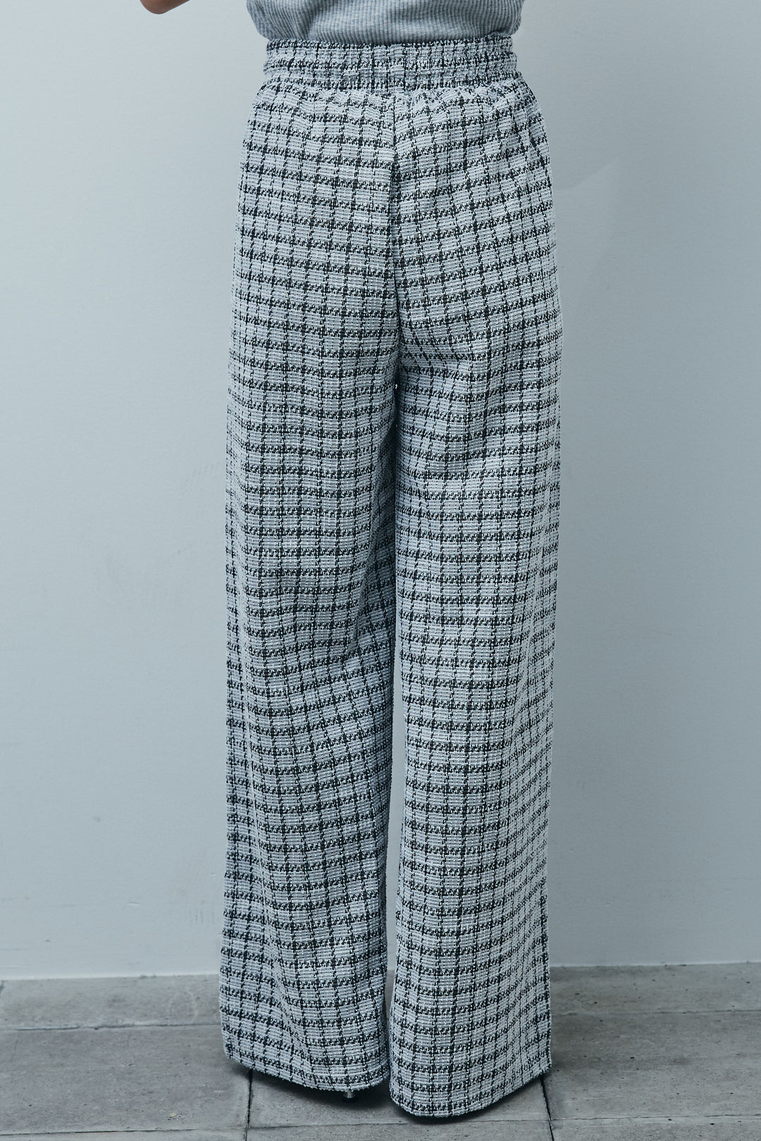 [予約/SET]2wayぺプラムニットトップス+サマーツイードリラックスパンツ(2set)