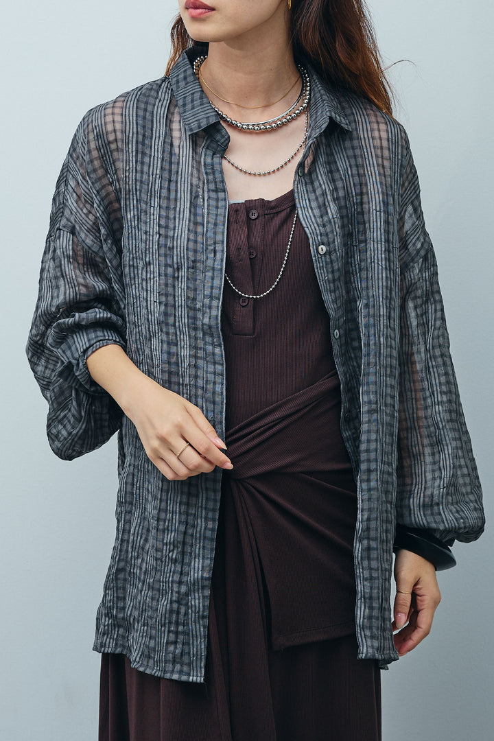 [予約/SET]シアーブラウス+TRツイル2wayビスチェサロペ(2set)