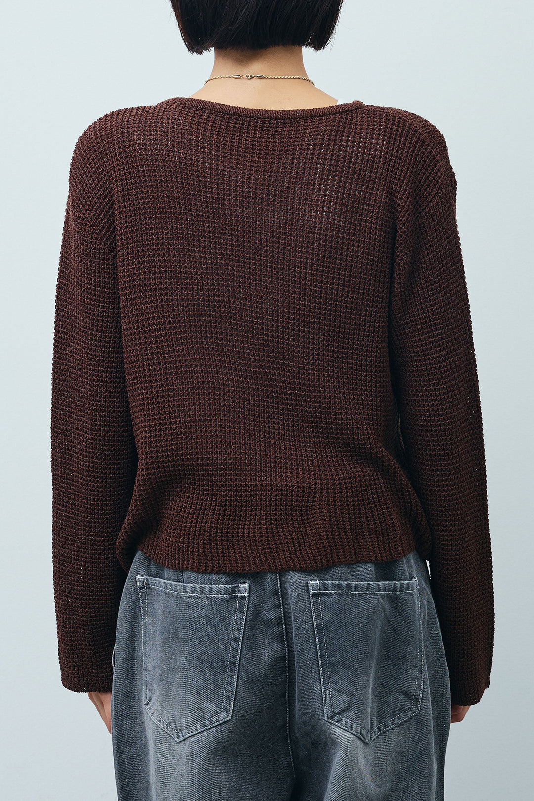 [予約/SET]リネンタッチ金ボタンカーデ+テレコリブカップ付きノースリーブ トップス+フロントジップストラップデザインデニムサロペット(3set)