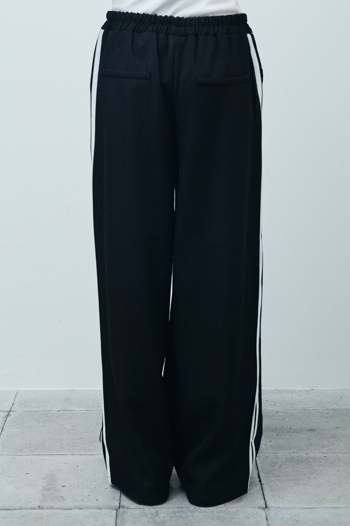 [予約/SET] 2wayぺプラムビスチェ+サイドラインワイドパンツ(2set)