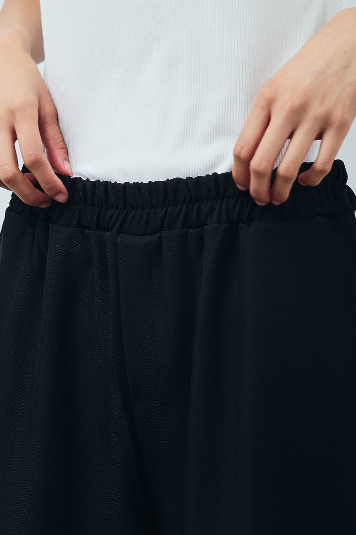 [予約/SET]アシンメトリーデザインジレ+サイドラインワイドパンツ(2set)