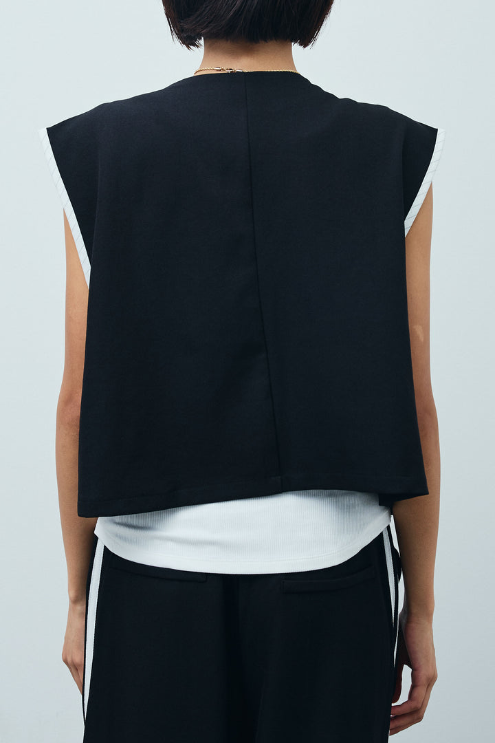 [予約]アシンメトリーデザインジレ