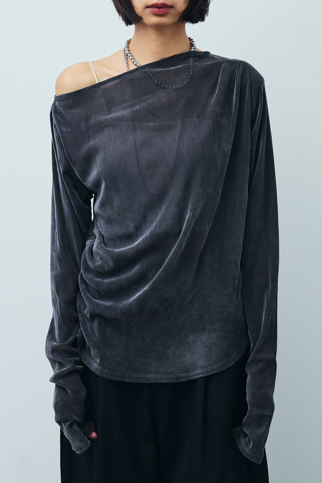 シアーベロアオフショルタックPO