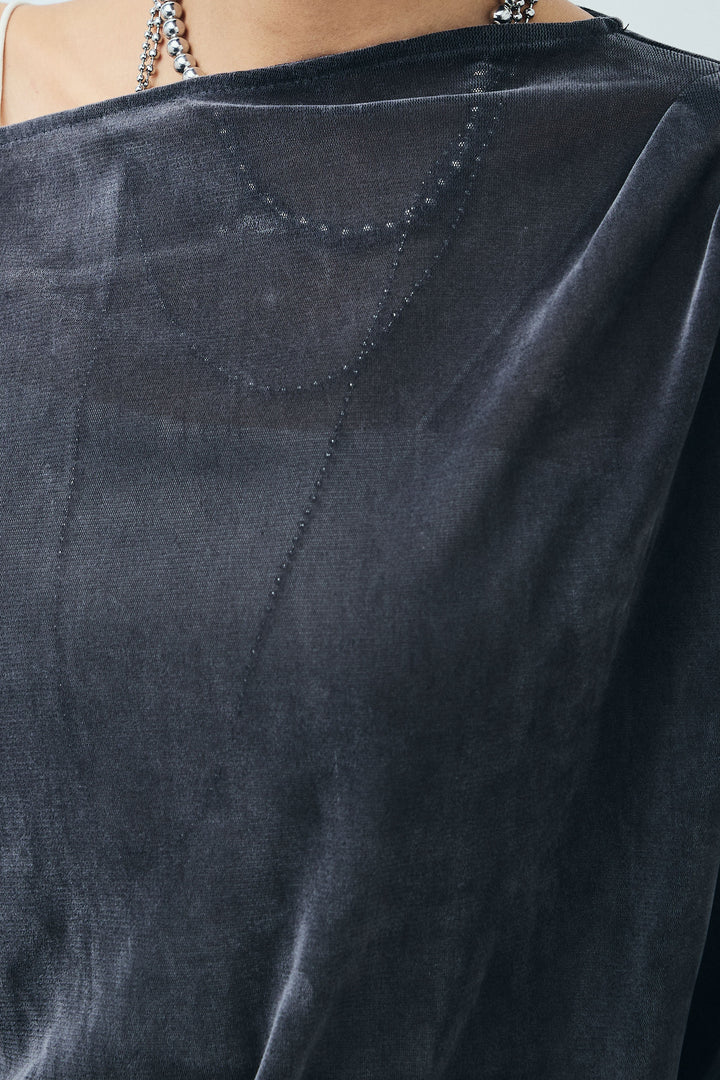 シアーベロアオフショルタックPO