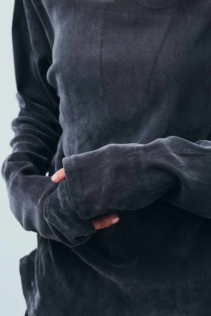 [予約/SET]シアーベロアオフショルタックPO+合繊ツイルタックカーブパンツ(2set)