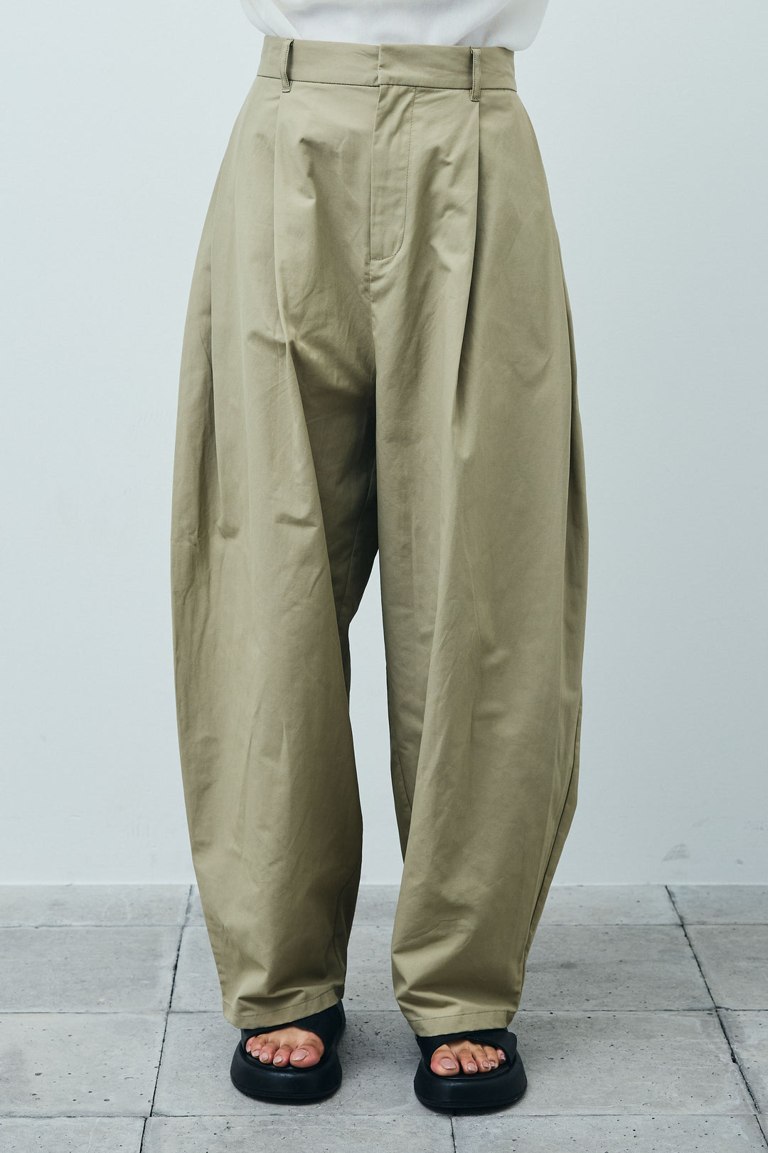 [予約]合繊ツイルタックカーブパンツ