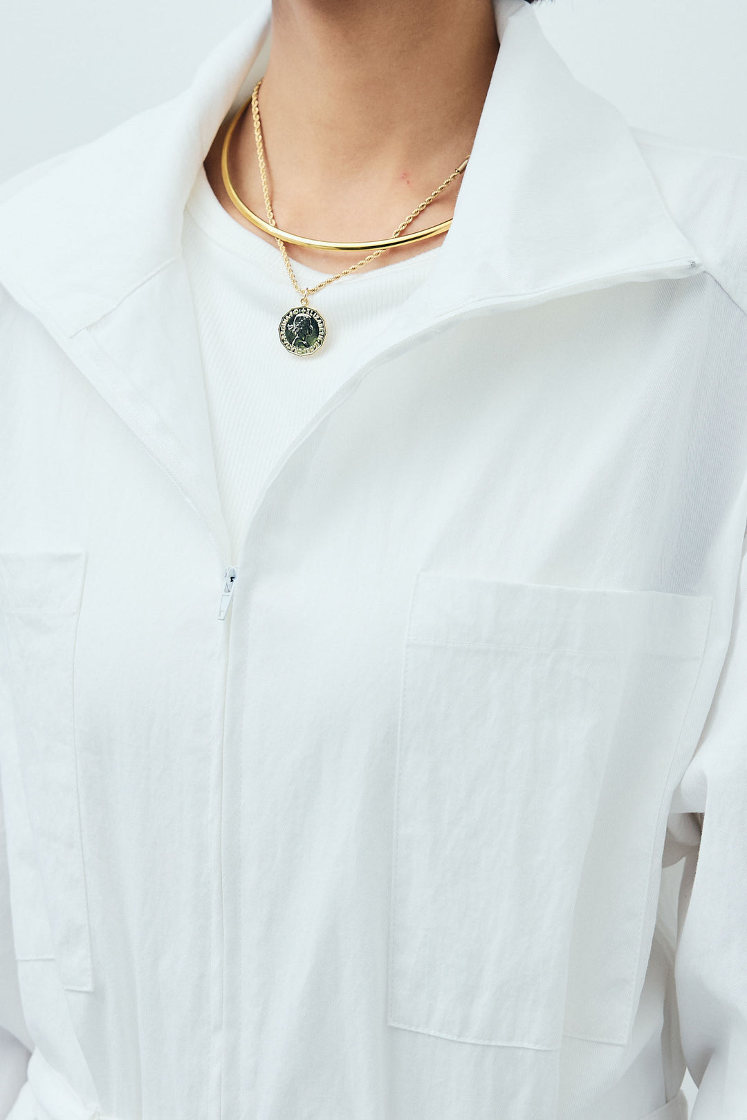 [予約]合繊ツイルジャンプスーツ