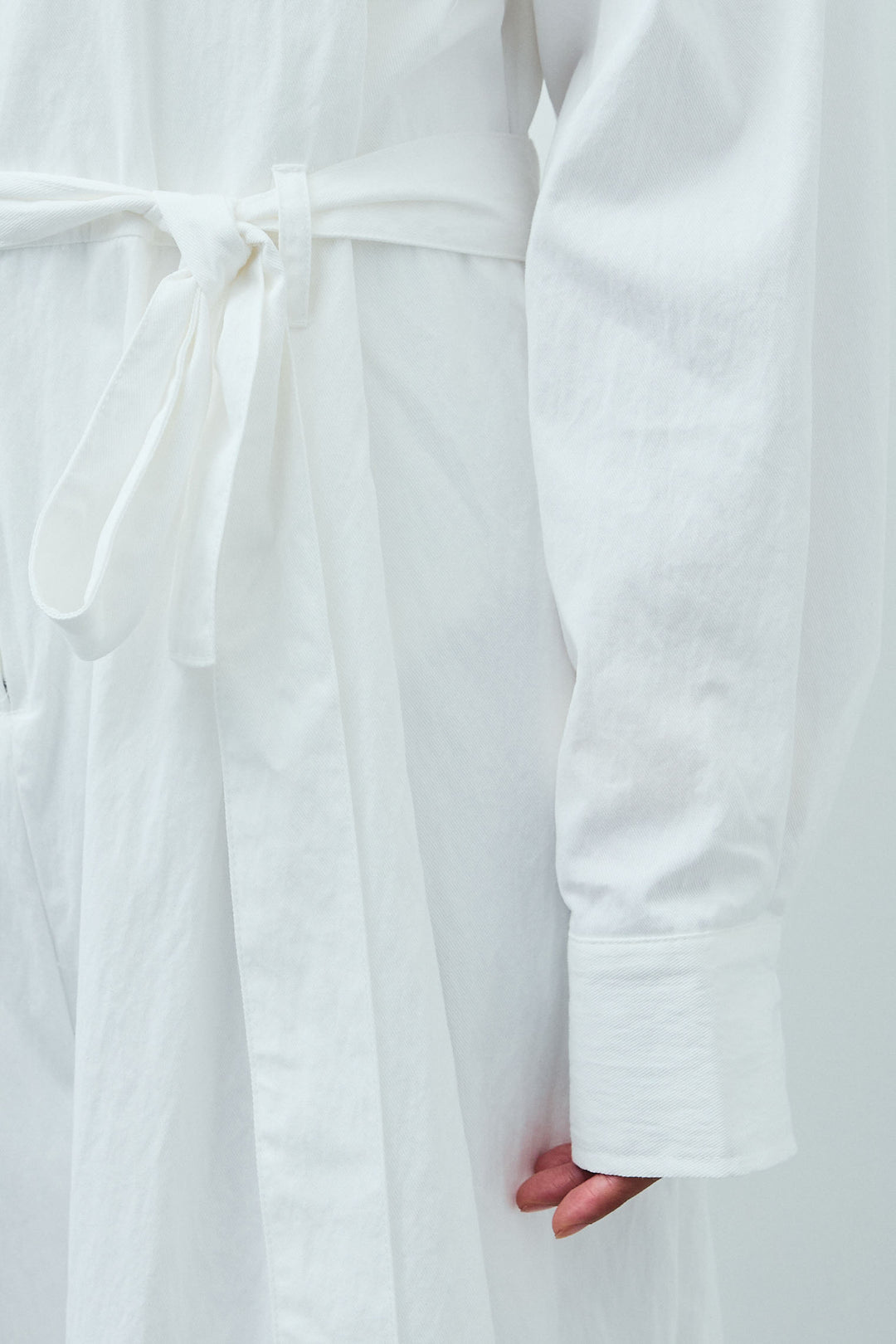 [予約/SET]アシメボタンデニムベスト+合繊ツイルジャンプスーツ(2set)