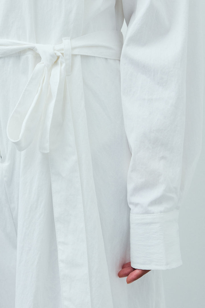 [予約/SET]アシメボタンデニムベスト+合繊ツイルジャンプスーツ(2set)