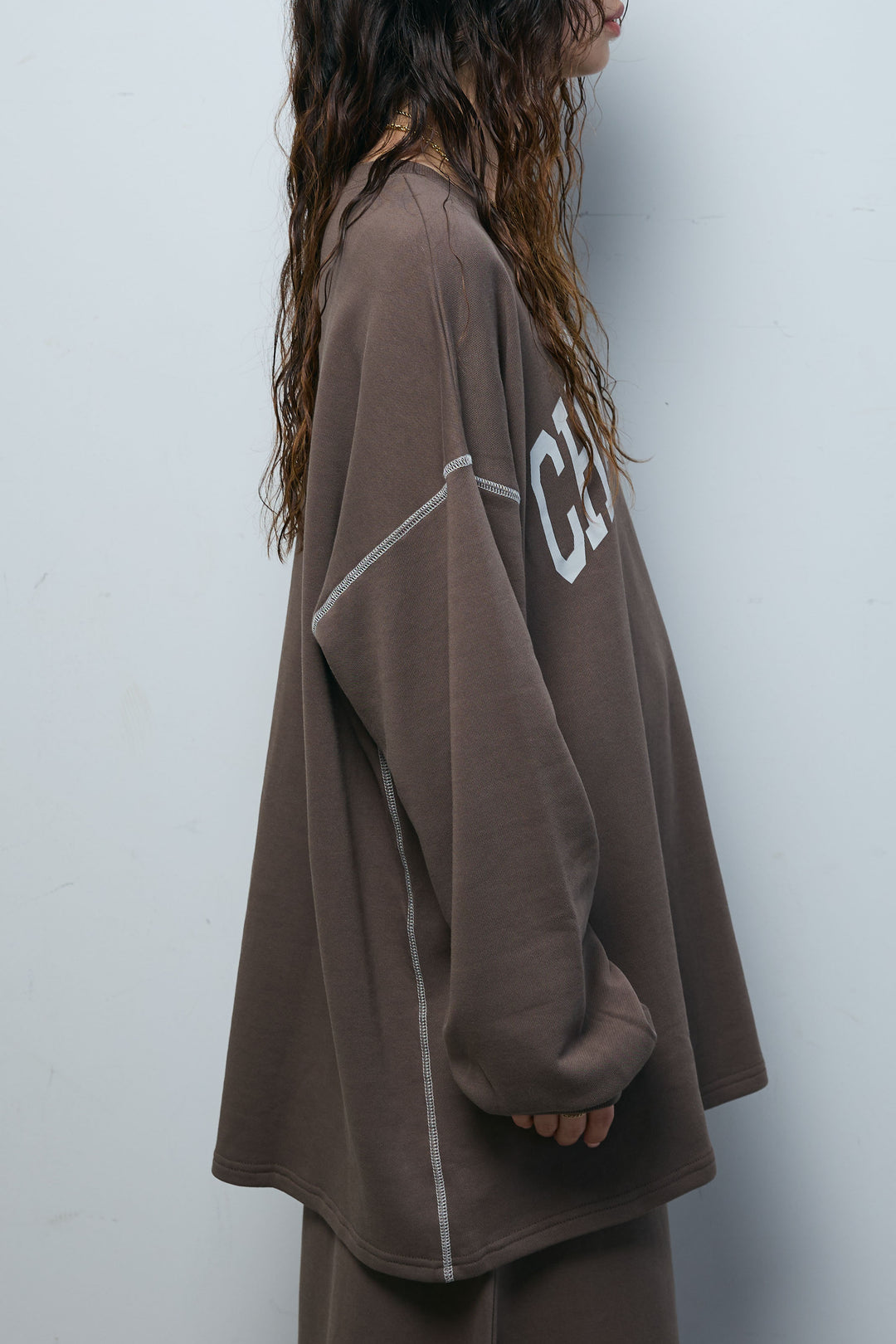 配色ラグランルーズスウェット