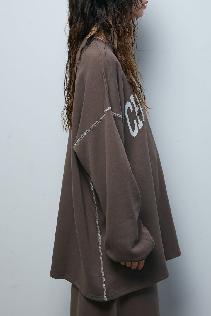 配色ラグランルーズスウェット