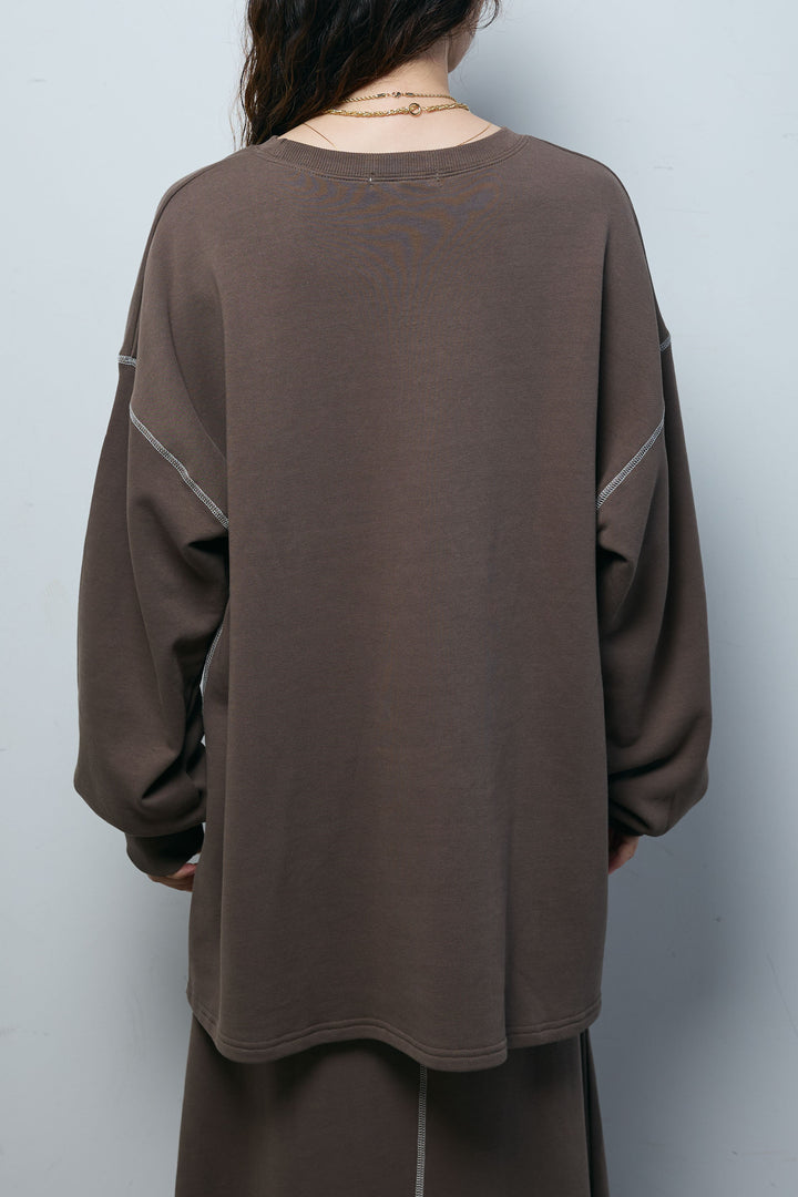 配色ラグランルーズスウェット