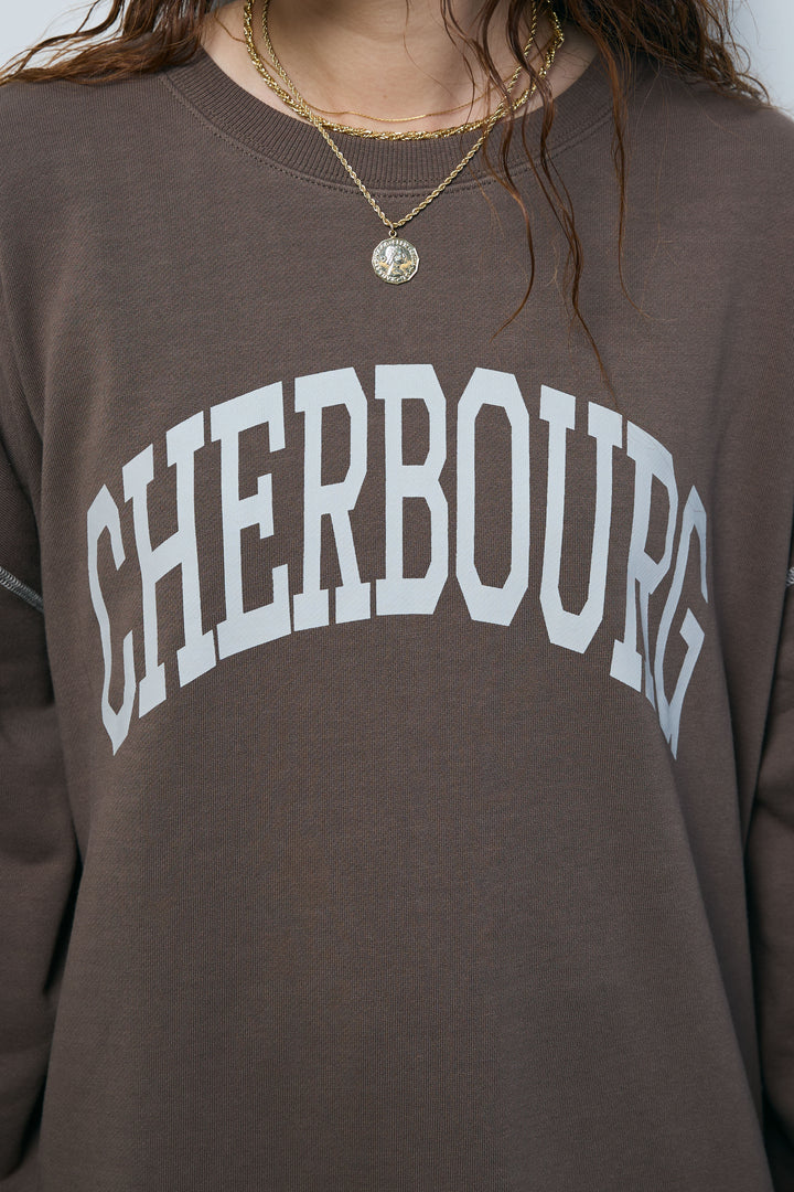 [予約/SET]配色ラグランルーズスウェット+スリットスウェットロングSK(2set)