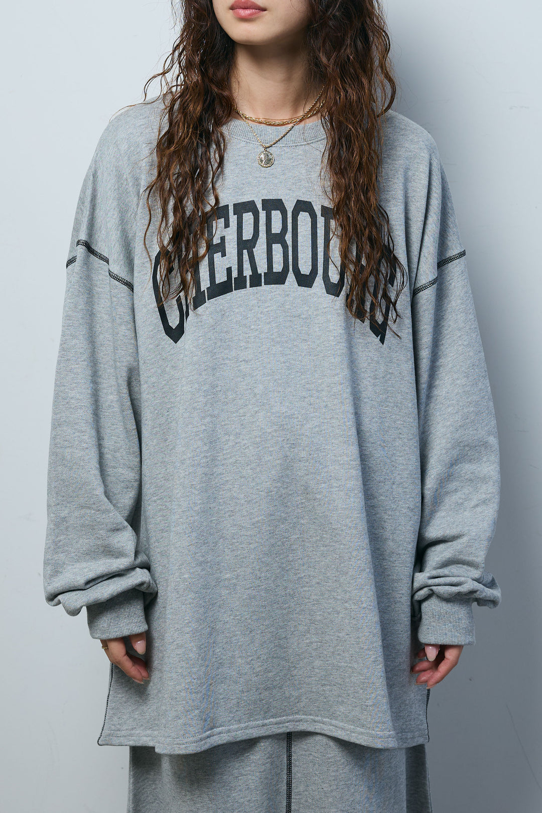 配色ラグランルーズスウェット