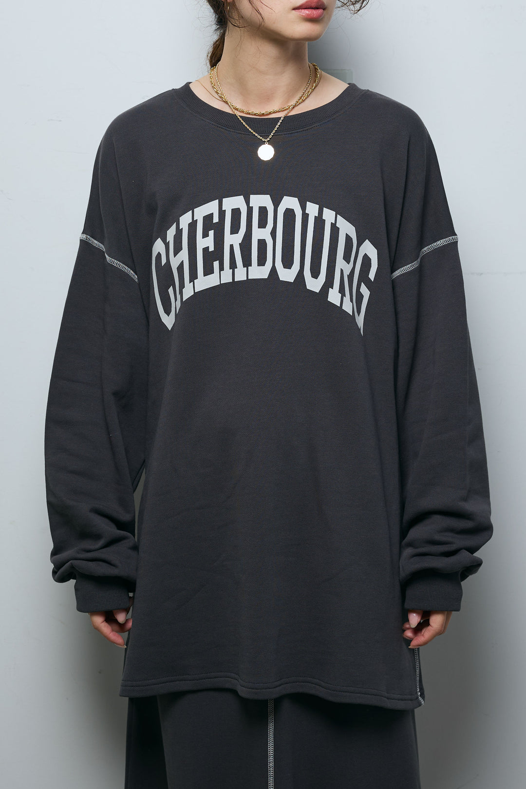 配色ラグランルーズスウェット