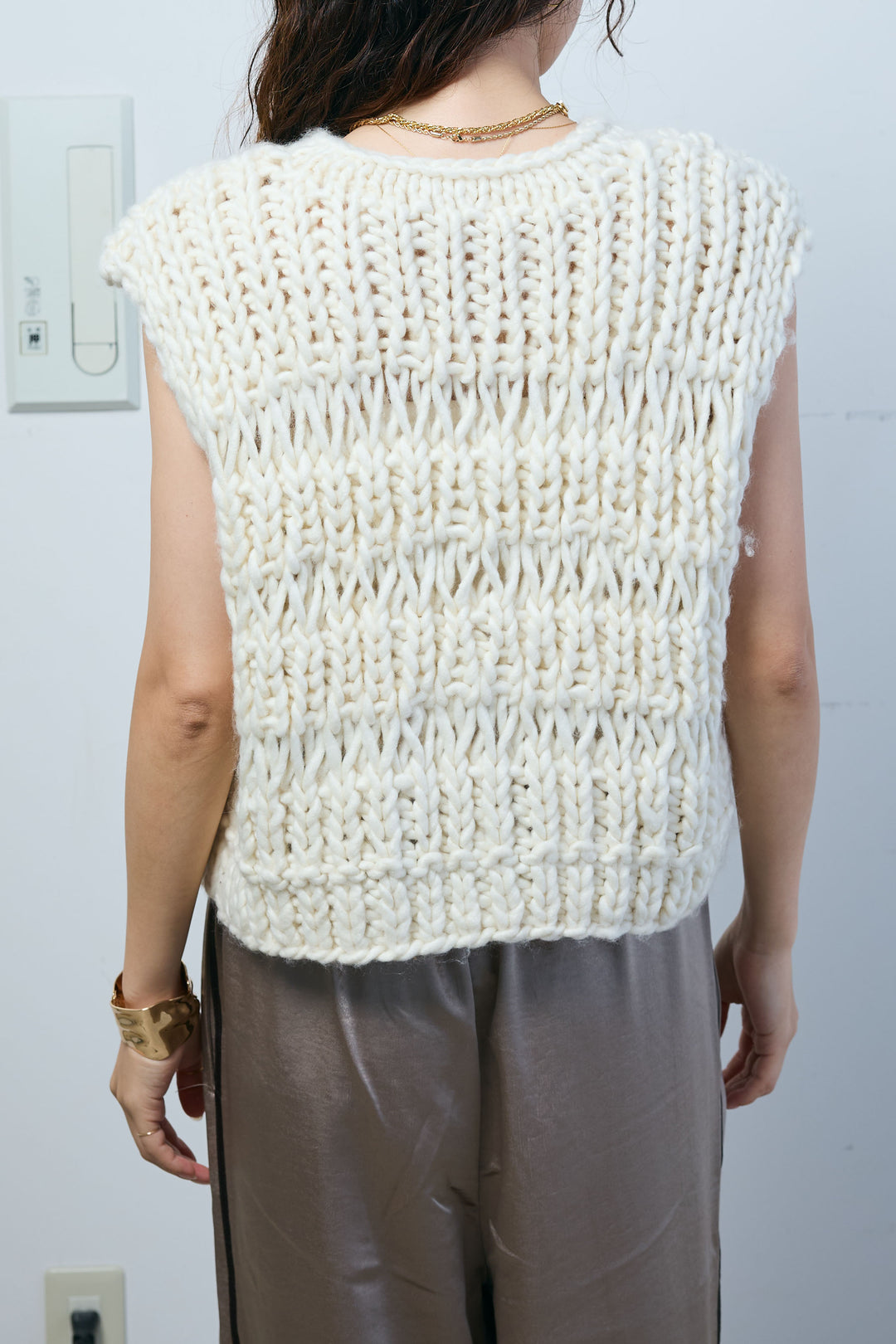 [予約/SET]ハンドニットロービングベスト+サテンサイドラインパンツ(2set)