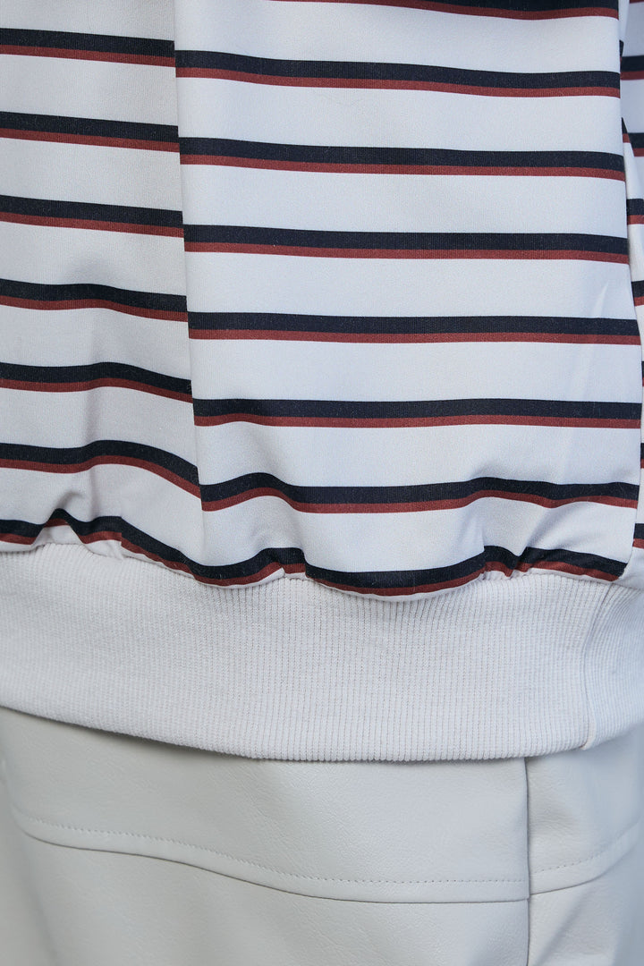 [予約]ポロ襟ボーダーTOPS