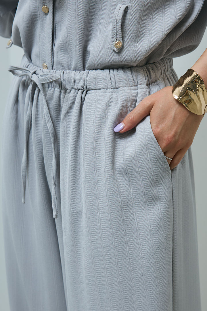 ミニヘリンボーンストレートイージーワイドPT