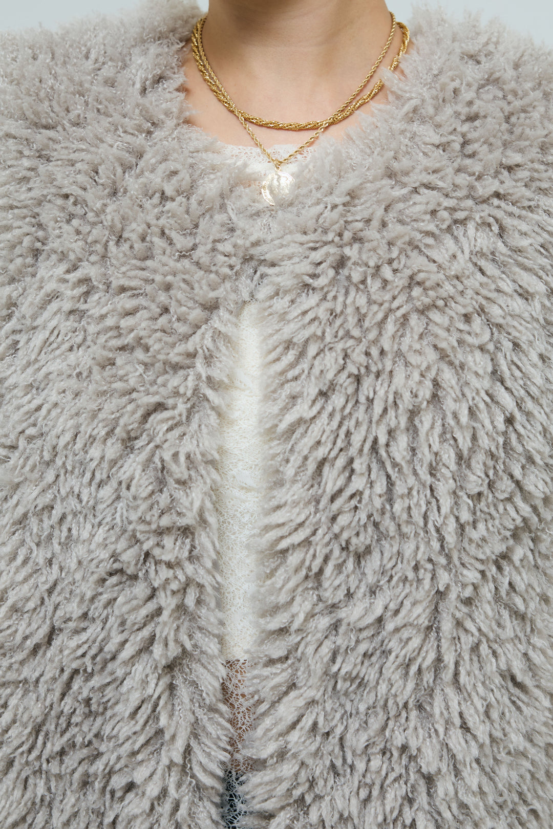 [予約/SET]プードルファーベスト+細畝コーデュロイカーブパンツ(2set)