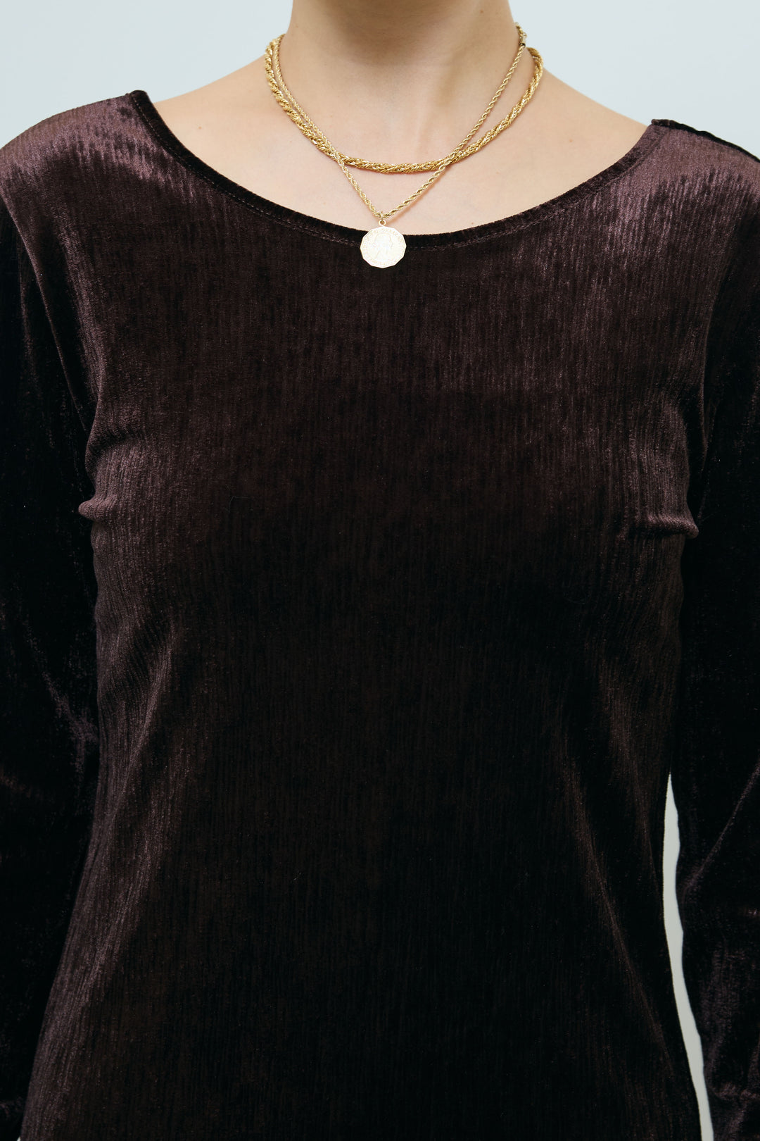 [予約]ベロアバックオープンワンピース