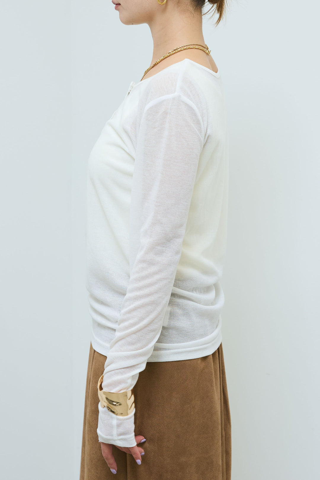 [予約/SET]ロービングケーブルオーバーサイズジップPO+シアーヘンリーネックロンT(2set)